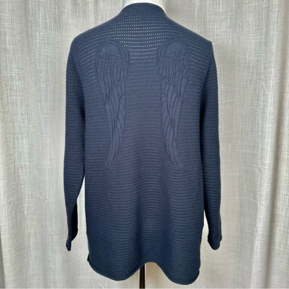 Berenice Paris Angel Wing Open Knit Waterfall Cardigan Sweater Size M Color?